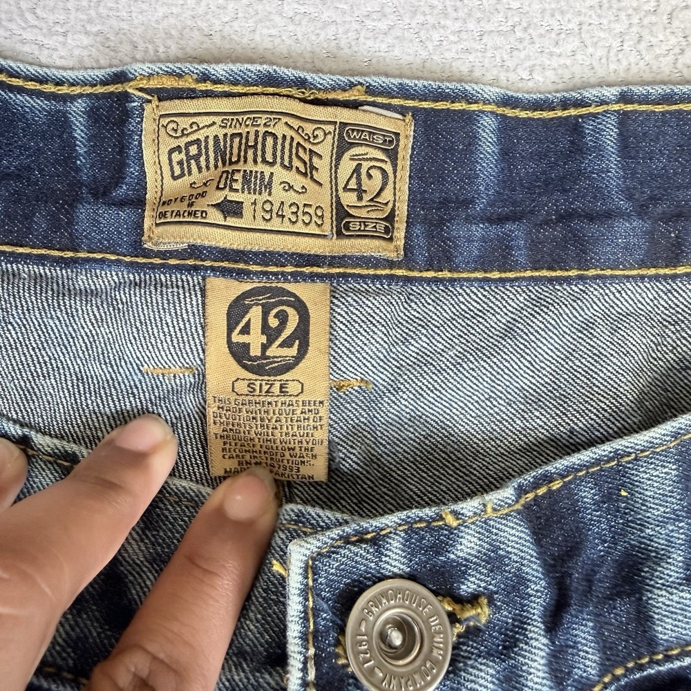 Grindhouse Mens Denim Shorts Size 42 New with tags - Picture 3 of 9